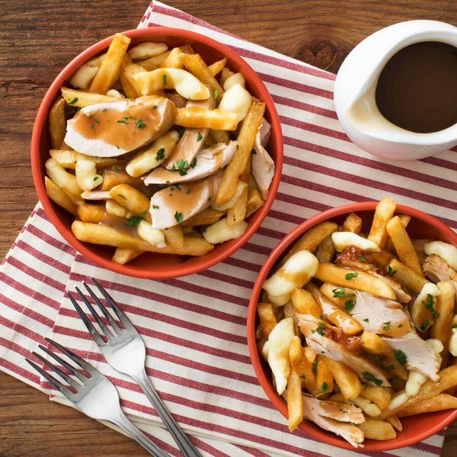 Poutine aux restes de dinde