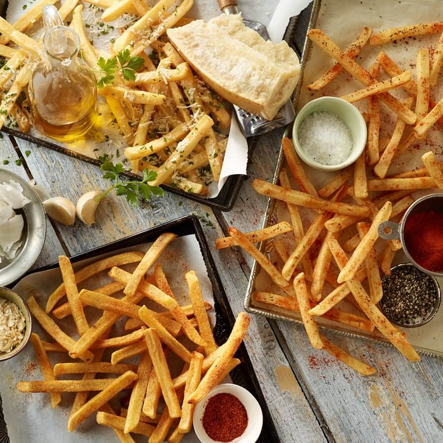 Frites style barbecue extérieur à la cajun