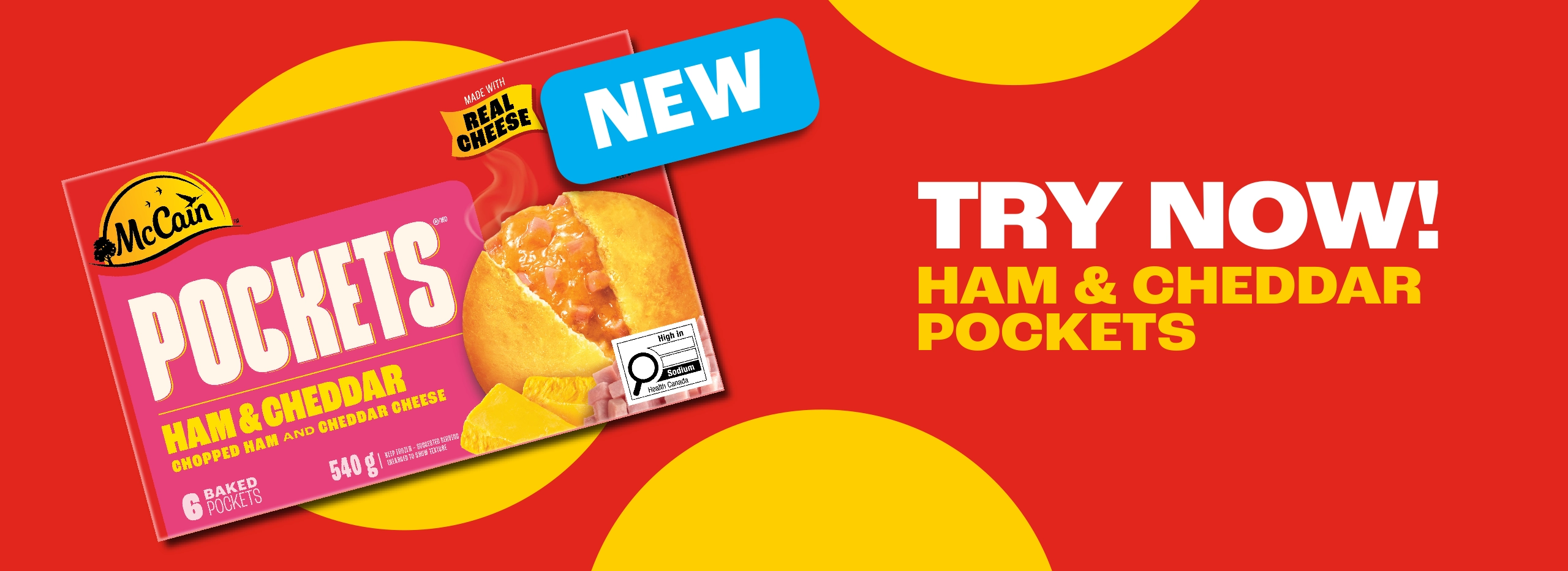 Try Now! Ham&Cheddar Pockets