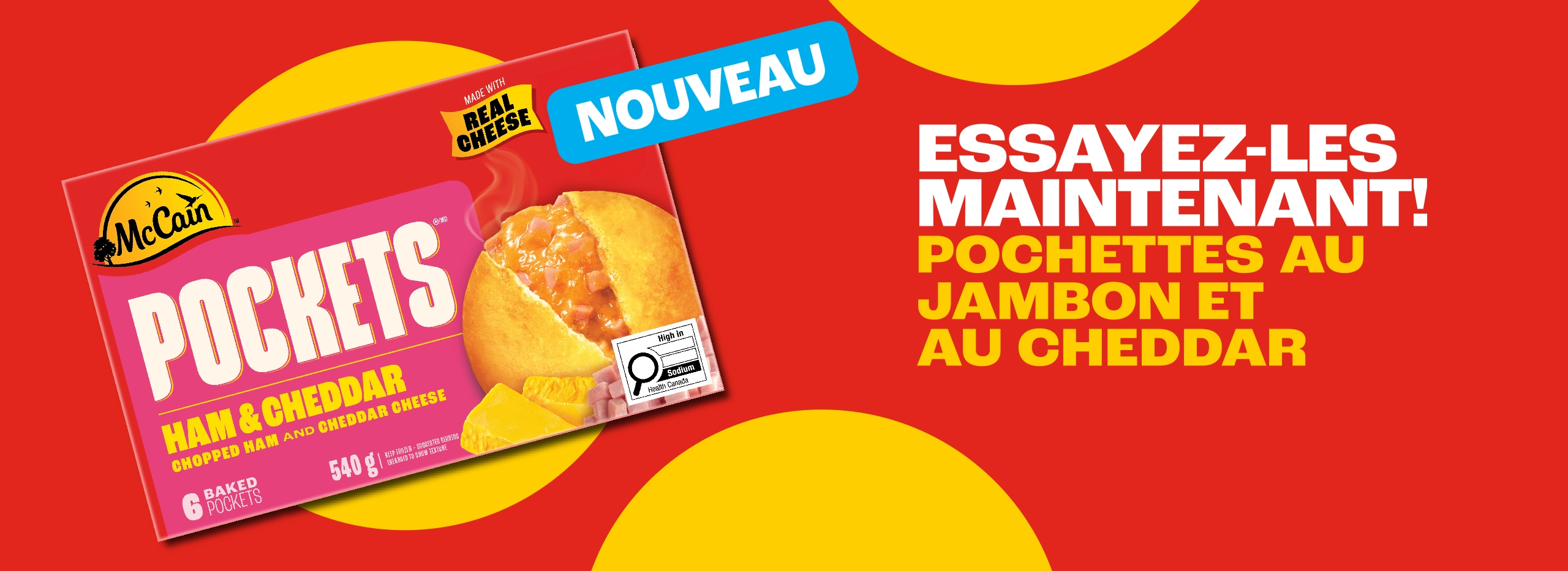 Try Now! Ham&Cheddar Pockets